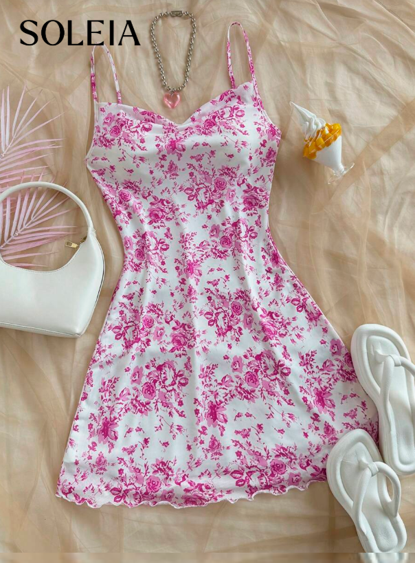 Women's Floral Sequin Embellished Fitted Mini Dress